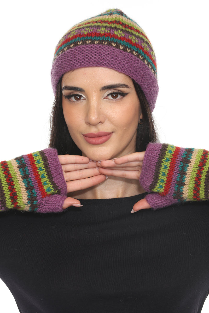 Cozy Striped Boho Beanie