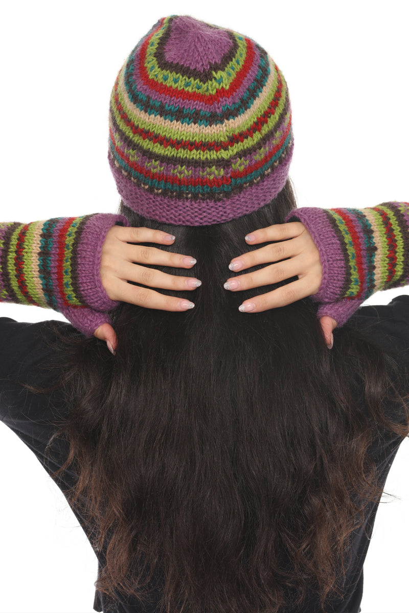 Cozy Striped Boho Beanie