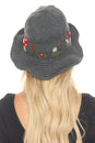 Load image into Gallery viewer, Wool Kint Mushroom Hat with Brim
