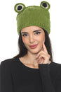 Load image into Gallery viewer, Wool FrogCharacter Green Beanie
