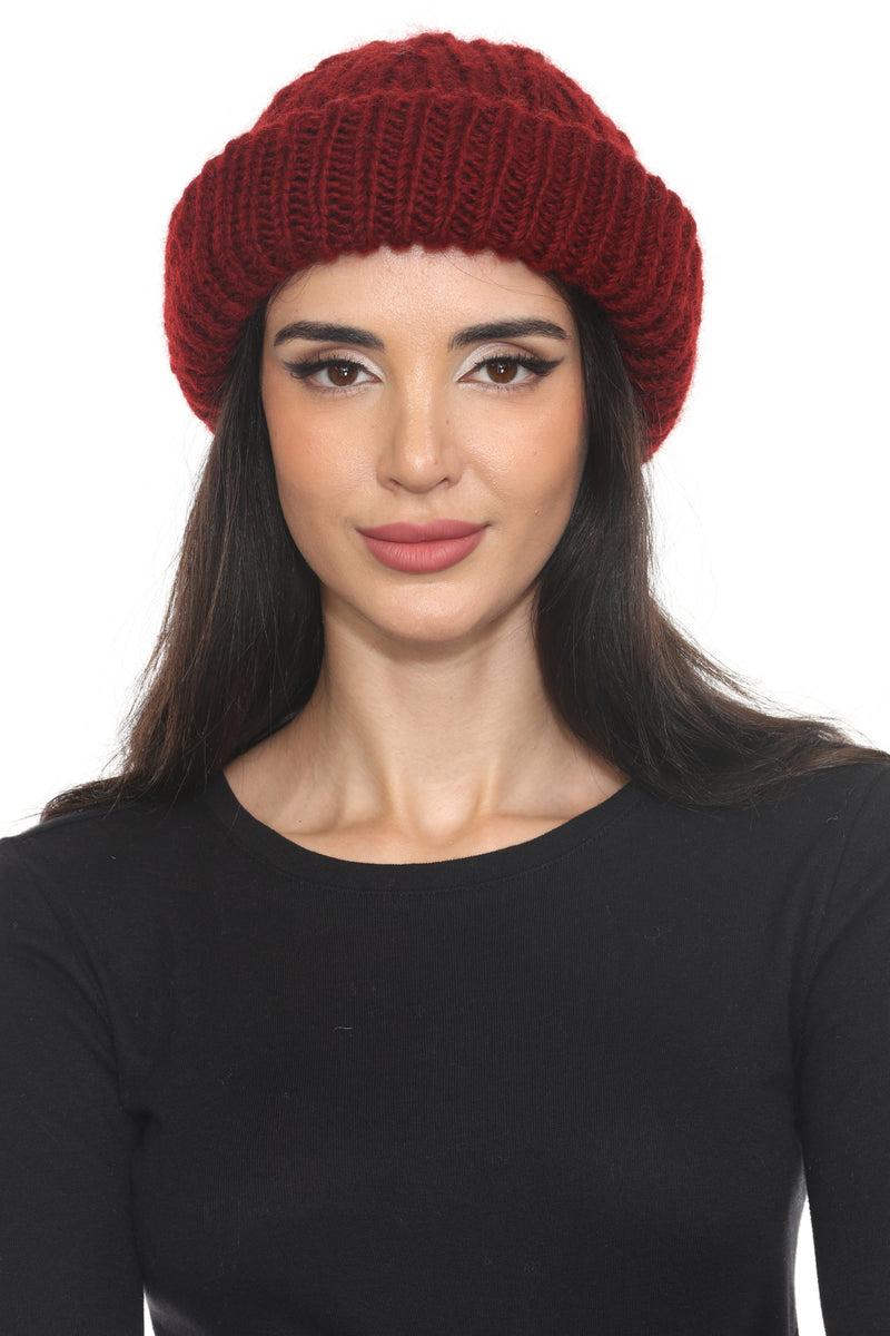Ribbed Fine Wool Fisherman Beanie
