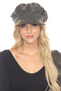 Load image into Gallery viewer, Stonewashed Embroidered Newsboy Cap
