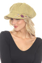 Load image into Gallery viewer, Stonewashed Embroidered Newsboy Cap
