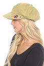 Load image into Gallery viewer, Stonewashed Embroidered Newsboy Cap
