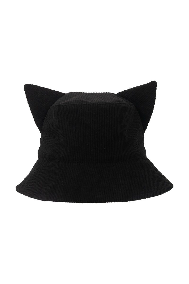 Kitty Ears Corduroy Bucket Hat