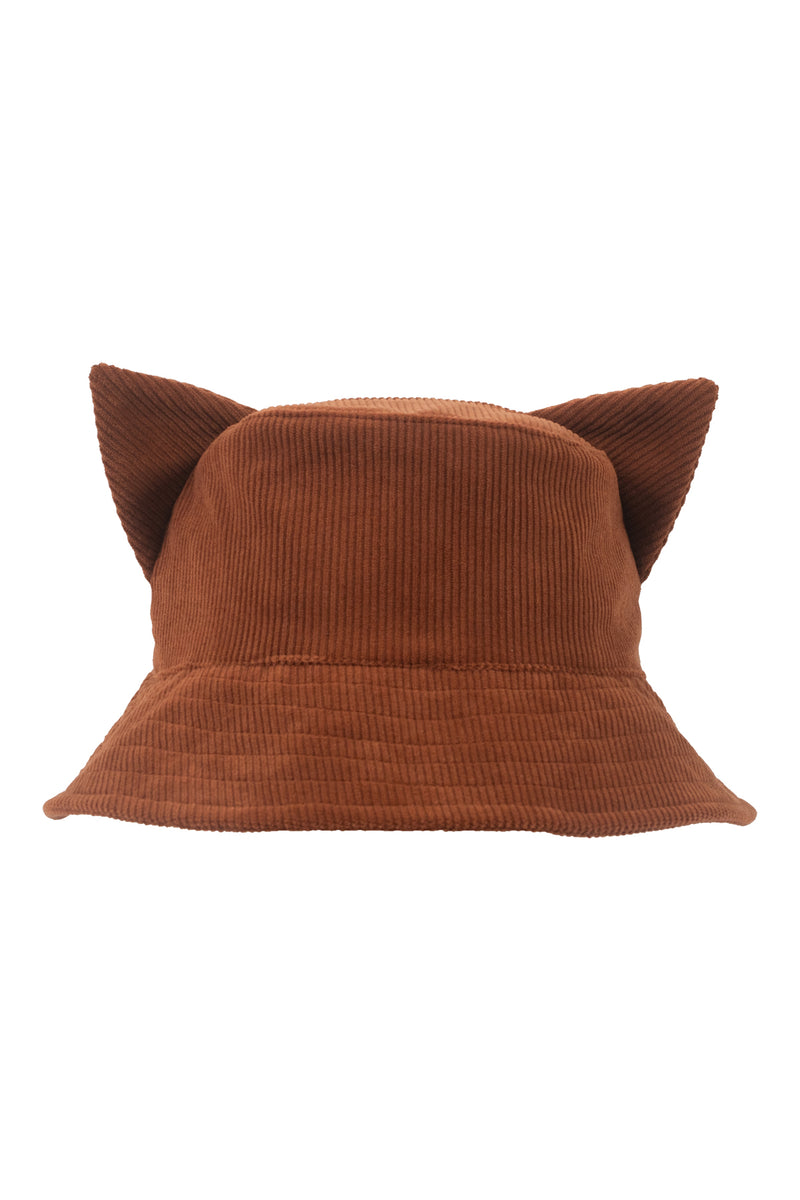 Kitty Ears Corduroy Bucket Hat