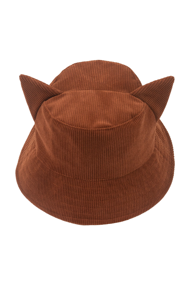 Kitty Ears Corduroy Bucket Hat