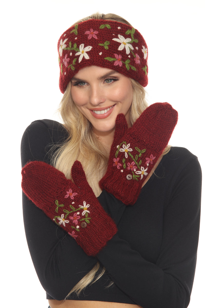 Wool Emb Boho Winter Headband