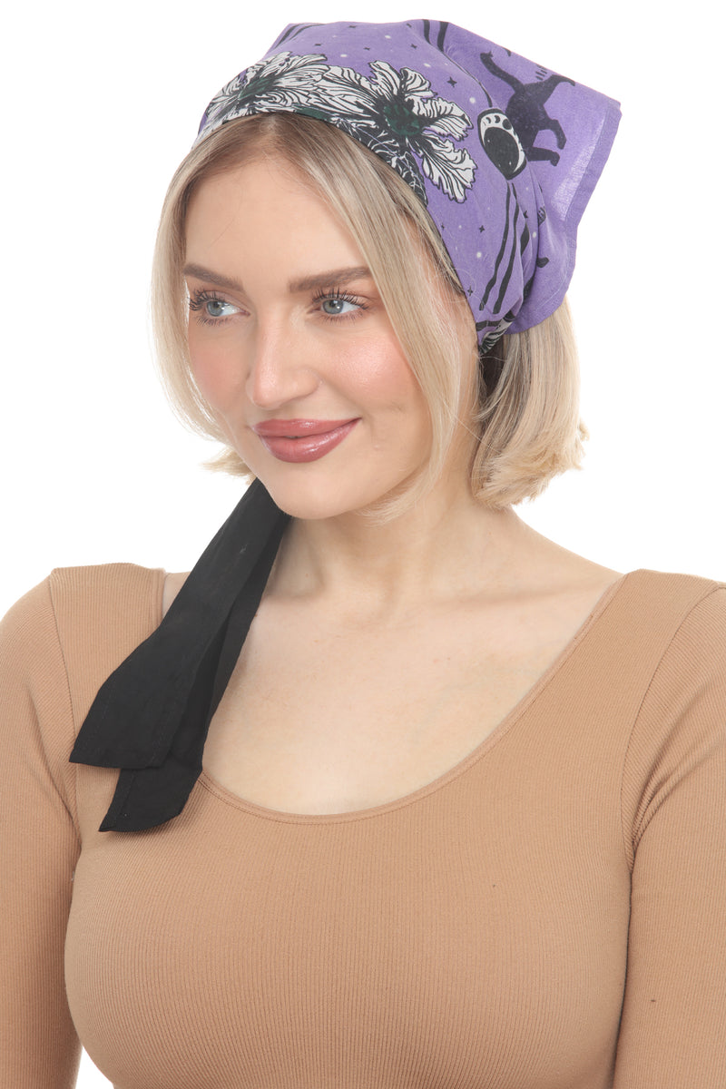 MoonFlower Cats Head Scarf Bandana