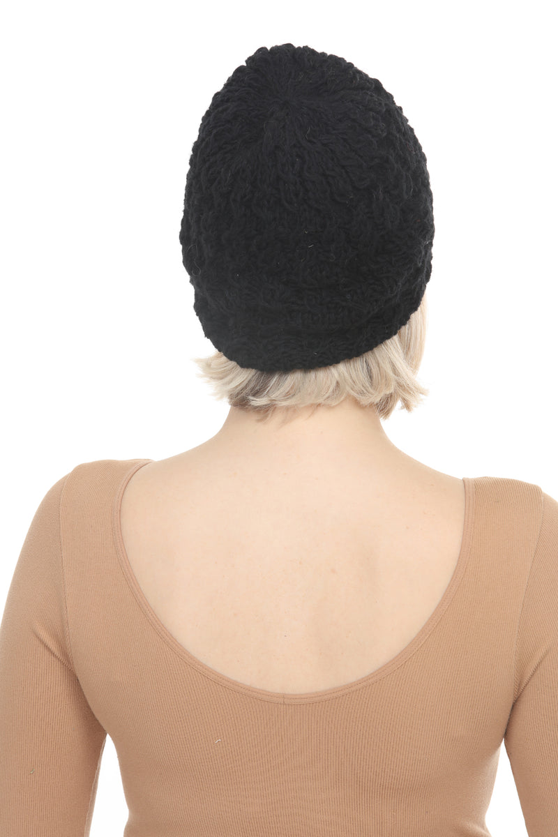 Cable Ribbed Wool Beanie