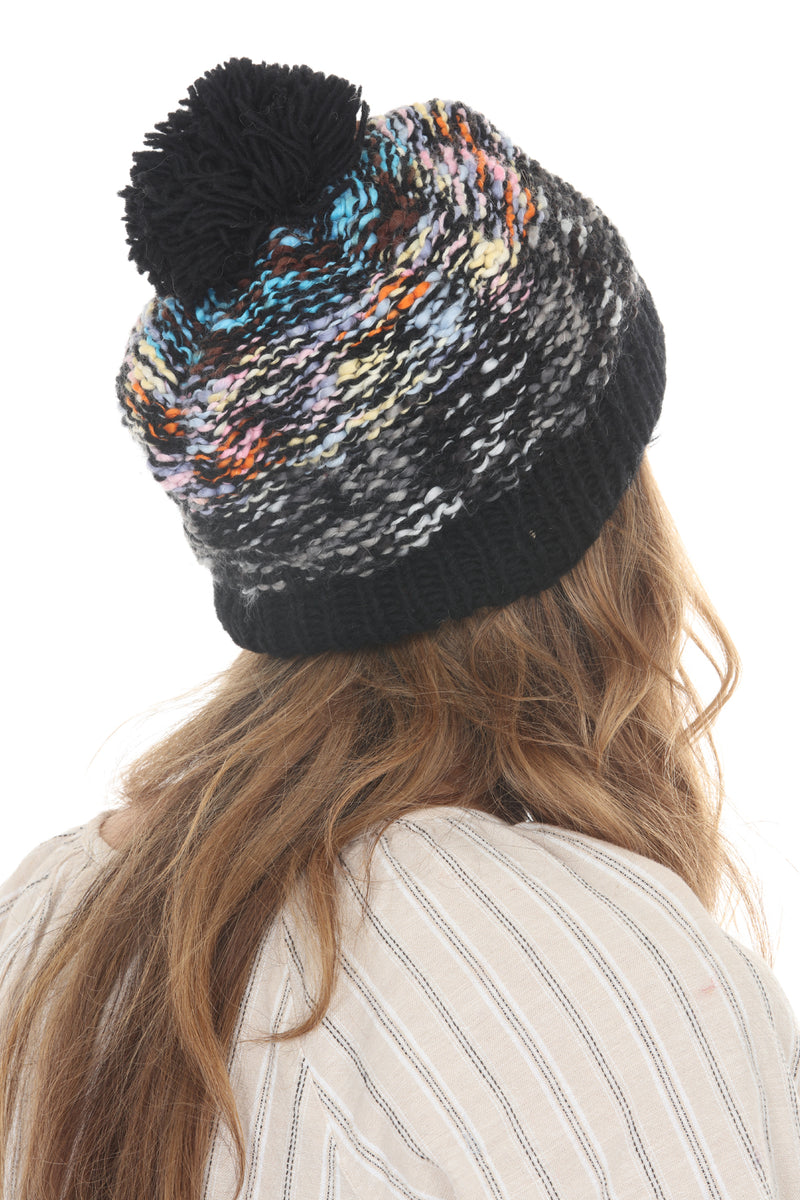 Tweedy Knit Pom Beanie
