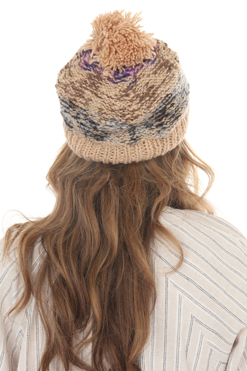 Tweedy Knit Pom Beanie