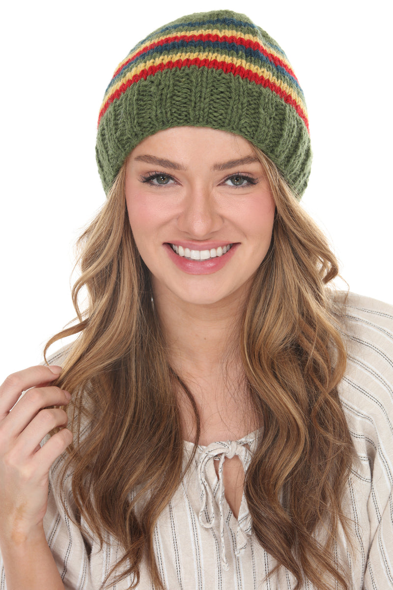 Rainbow Stp vintage Slouchy Beanie