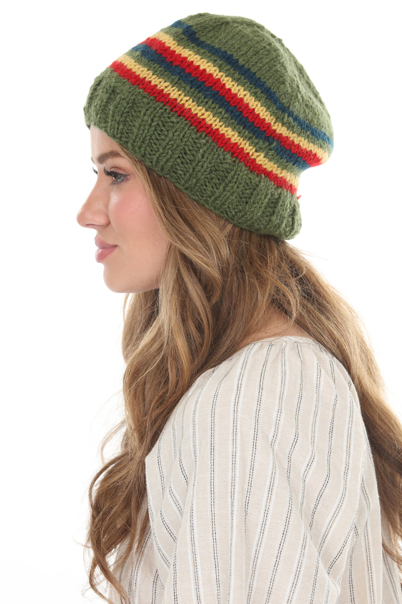Rainbow Stp vintage Slouchy Beanie