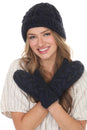 Load image into Gallery viewer, Cable Knit Faux Mohair Hat
