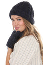 Load image into Gallery viewer, Cable Knit Faux Mohair Hat
