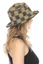 Load image into Gallery viewer, Checker Hemp Cotton Crochet Sun Hat
