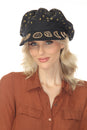 Load image into Gallery viewer, Celestial Emb Newsboy Cap

