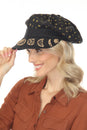 Load image into Gallery viewer, Celestial Emb Newsboy Cap
