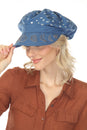 Load image into Gallery viewer, Celestial Emb Newsboy Cap
