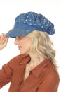 Load image into Gallery viewer, Celestial Emb Newsboy Cap

