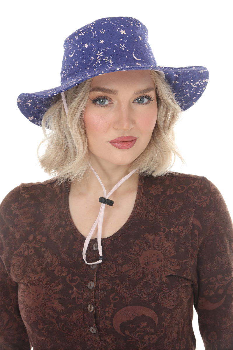 Celestial Flowers Print Boonie Hat