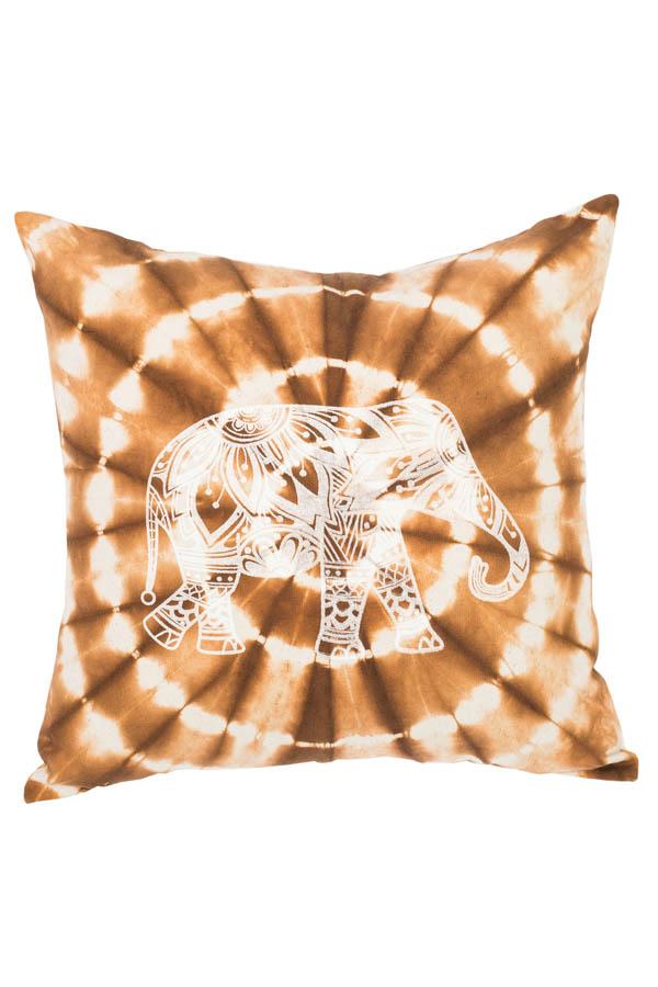 Spiral Tie Dye Throw Pillow With Print Cover