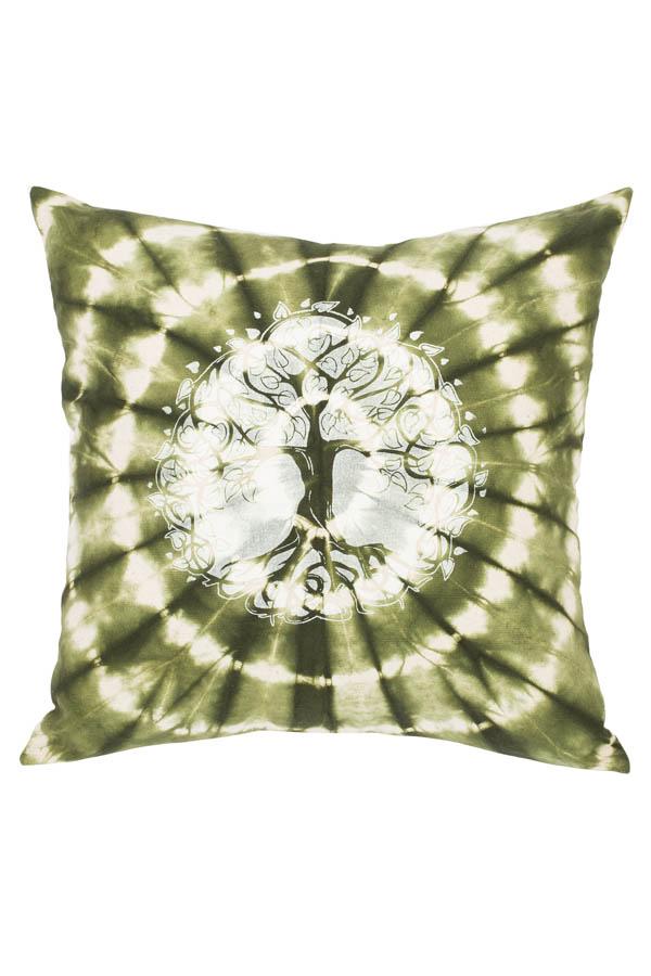 Spiral Tie Dye Throw Pillow With Print Cover