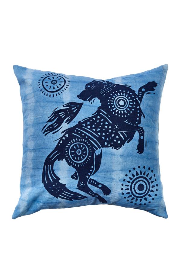 Tiedye Spirit Animal Throw Pillow