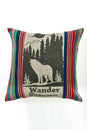 Load image into Gallery viewer, Wilderness Print Rustic Stripe Throw Pillow
