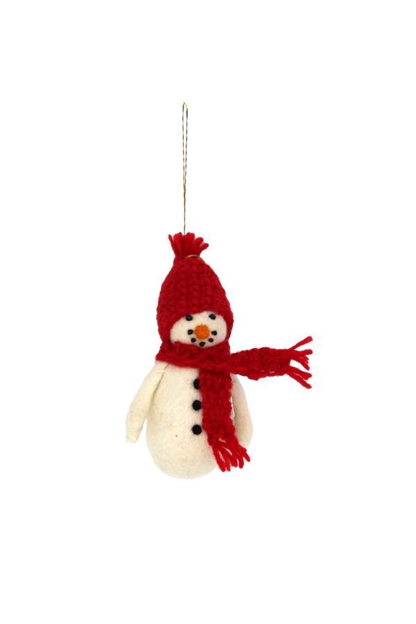 Snowman Ornament: 3pcs/Pkt