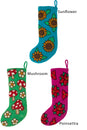 Load image into Gallery viewer, Felt Flowers Holiday Stocking
