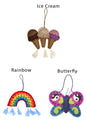 Load image into Gallery viewer, Contemporary  Felt Charms 6pcs/Pkt
