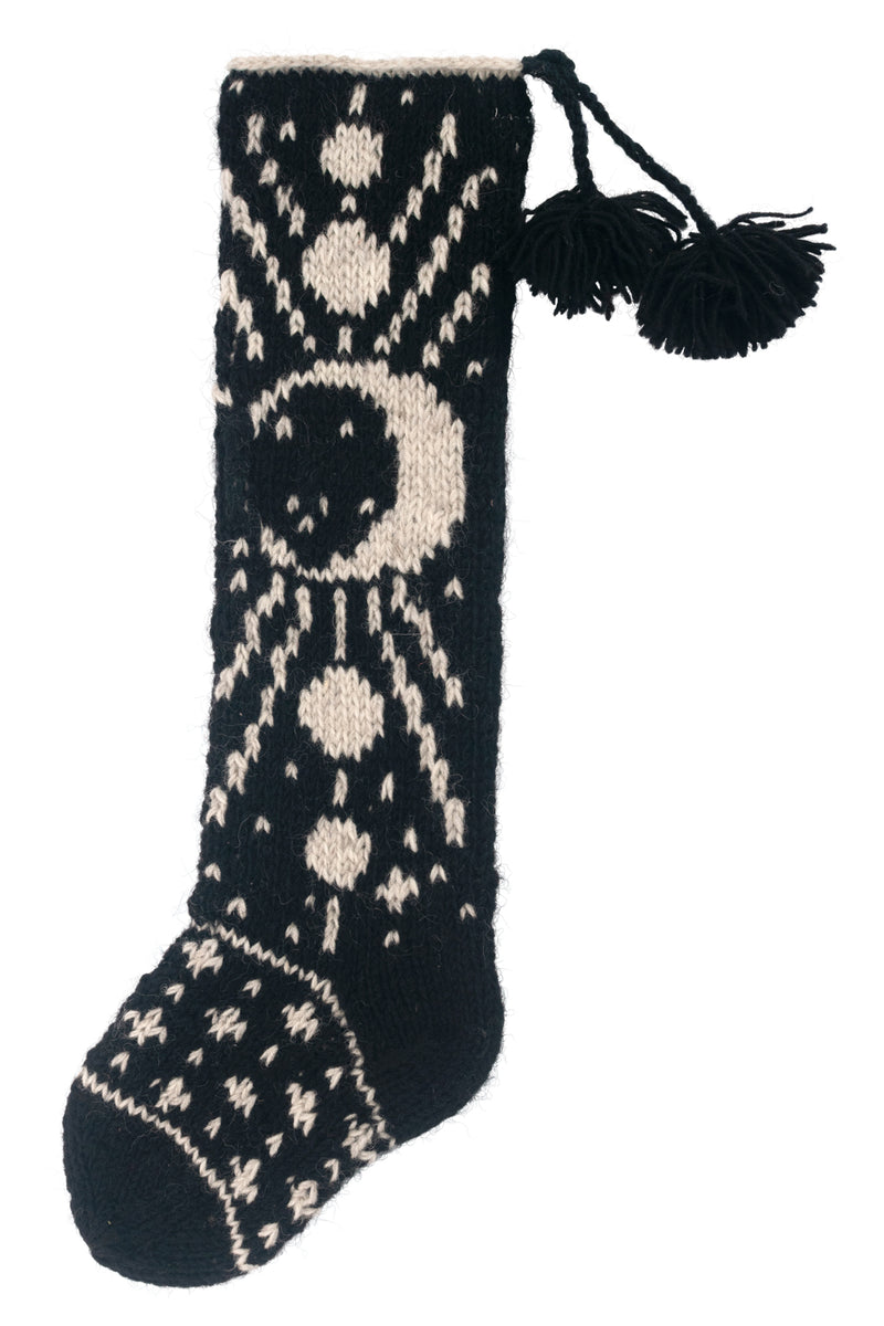 Celestial Hand Knit Wool Stocking