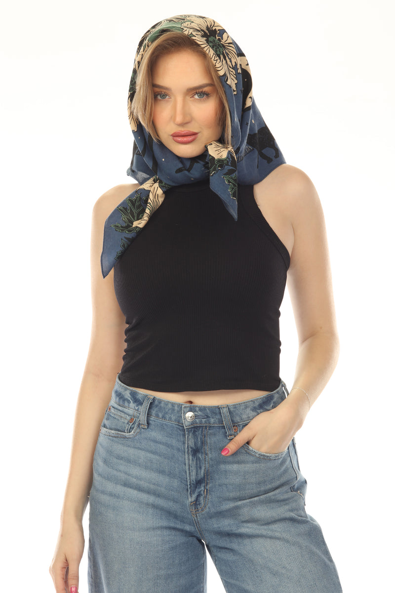 Moonflower Cats Big Bandana