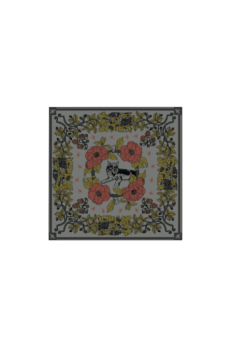 Cottage Garden Cat Big Bandana