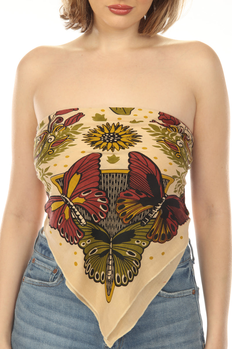 Butterfly Sunflower Big Bandana