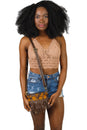 Load image into Gallery viewer, Boho Fringe Embroidered Convertible Crossbody Belt Bag
