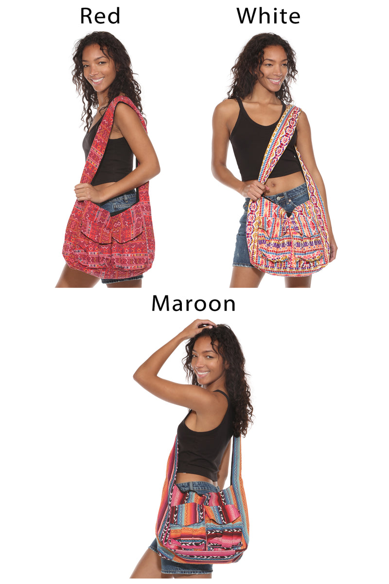 Jacquard Cargo Pocket Crossbody Tote