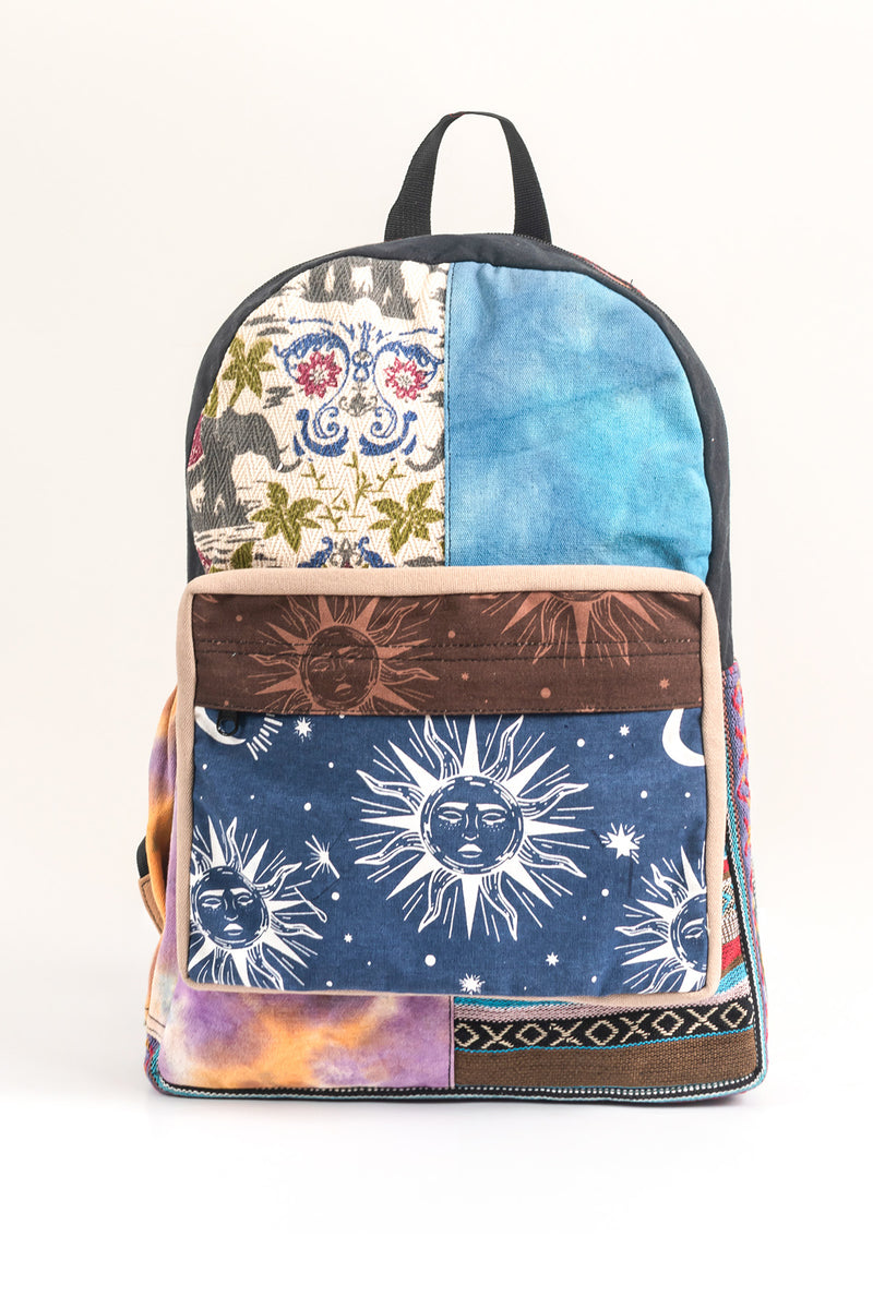 Boho Patchwork Upcycled Backpack