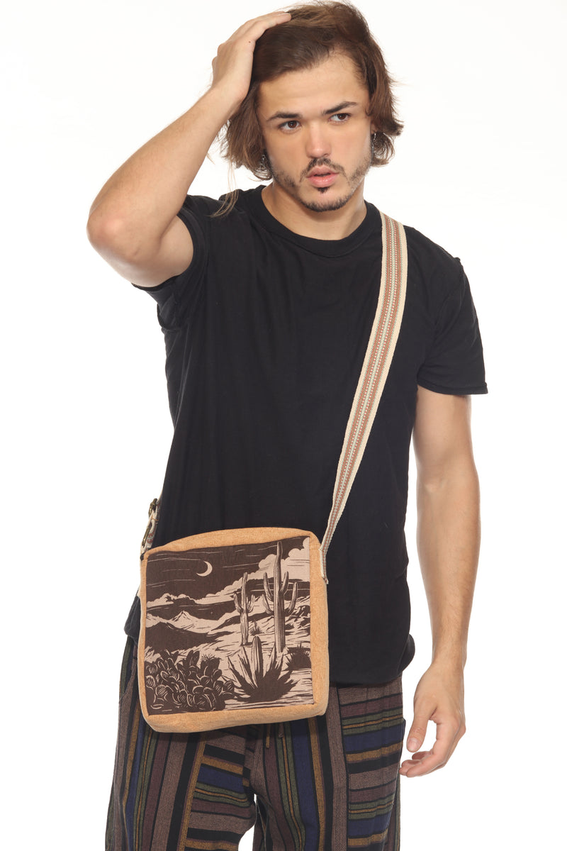 Scenic print crossbody bag