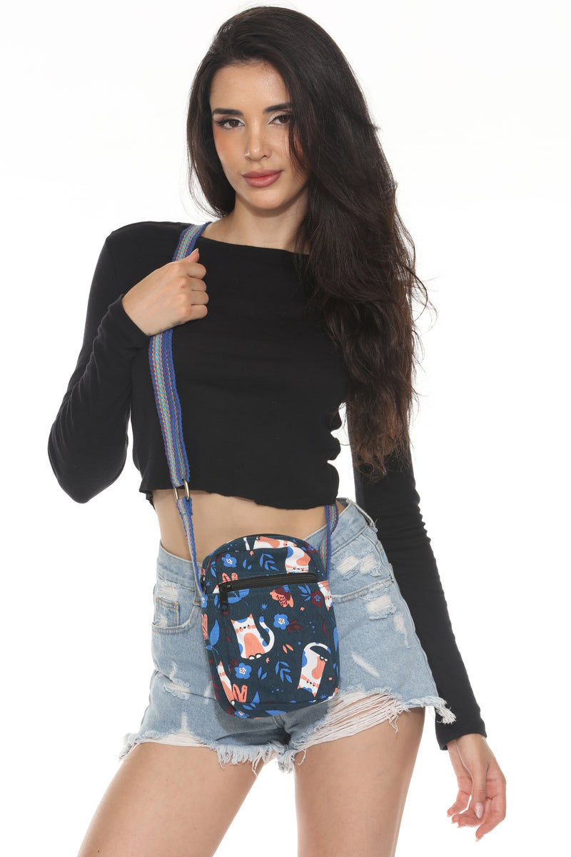 Cat & Flower Passport Travel Bag
