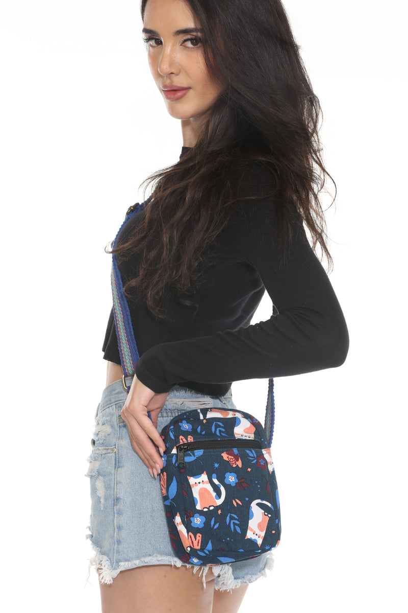 Cat & Flower Passport Travel Bag