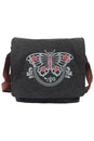 Load image into Gallery viewer, Butterfly Stonewash Canvas Messenger Bag
