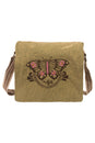 Load image into Gallery viewer, Butterfly Stonewash Canvas Messenger Bag
