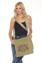 Load image into Gallery viewer, Butterfly Stonewash Canvas Messenger Bag

