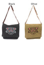 Load image into Gallery viewer, Butterfly Stonewash Canvas Messenger Bag

