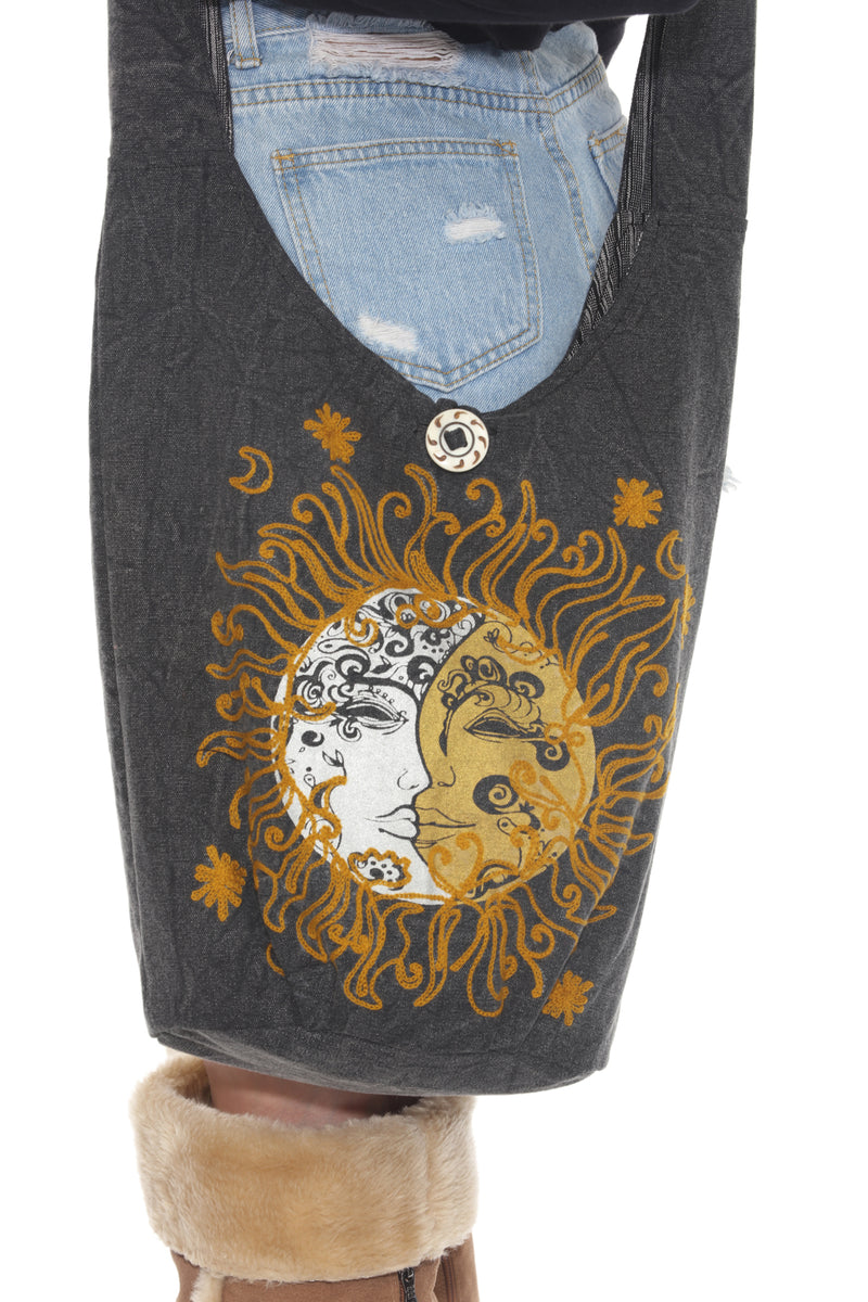 Sun Moon Crossbody hobo bag