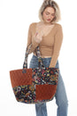 Load image into Gallery viewer, Floral Velvet Weekender Bag
