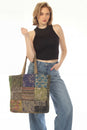 Load image into Gallery viewer, Patchwork Upcycle Tote Bag
